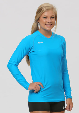 Turquoise Solid Color Vision Volleyball Jersey